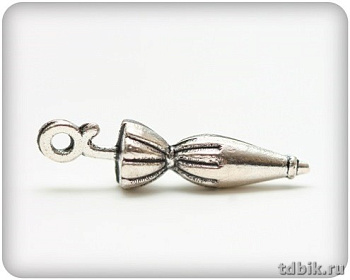 Декор металлический набор "Зонтик" 0,6*2,5см (10 шт/уп)