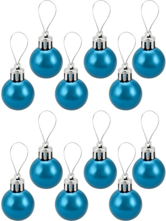 Набор шаров  цвет ассорти 30 мм 28 шт, 45мм 2шт, 60мм 12 шт "Синий шик"