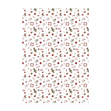 Бумага упаковочная НГ 70*100см  в рулоне  "Новый год" BrunoVisconti