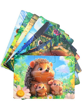 Пазлы MAXI  54 дет. 9 в 1 "Лесные животные" Рыжий КОТ