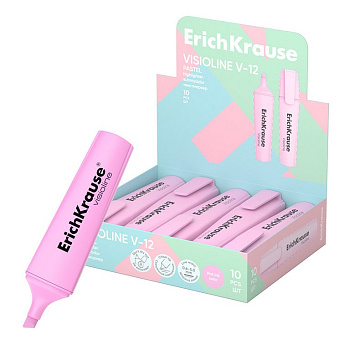 Текст-маркер ErichKrause  V-12 Pastel розовый (линия письма 660 м)