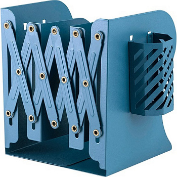 Подставка для книг 190*147 мм deVENTE "Slider" металлическая, синяя