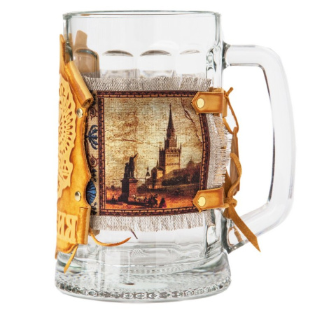 Бокал в футляре из натуральной кожи "Макей" "Россия"