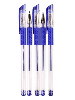 Ручка гелевая Legend резин. упор 0,7мм синяя  (стерж.130мм, линия 0,5мм)