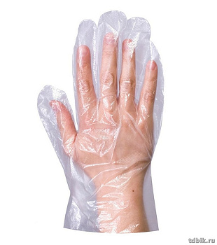 Перчатки Одноразовые полиэтиленовые, размер "L", 100шт/уп.