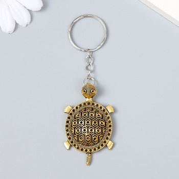 Брелок "Черепашка" металл, цвет золото