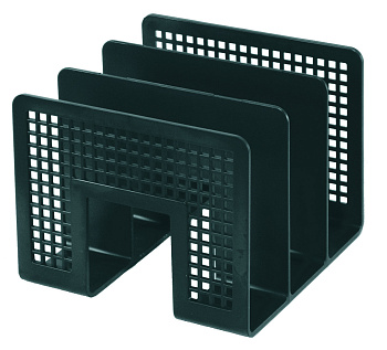 Подставка для бумаг, 3 отдела черная 210*170*210 мм Erich Krause