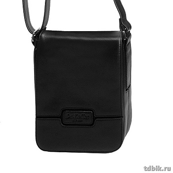 Сумка мужская Dr.Koffer 24*18*7 см, нат. кожа, на плечевом ремне, черная