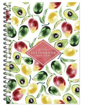 Скетчбук 145*200 мм, 60л. гребень "Green Collection"