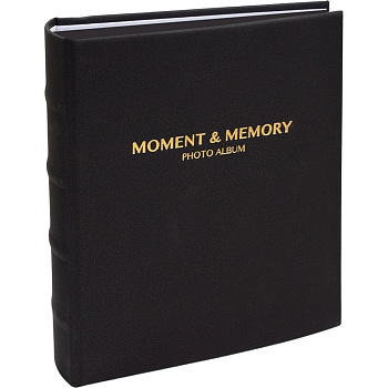 Фотоальбом 200 фото 10*15см deVENTE "Moment & Memory", иск. кожа, 50 л., черный