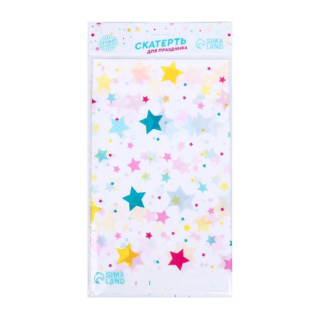 Скатерть 1370*1800 "Звезды" ПВХ Страна карнавалия