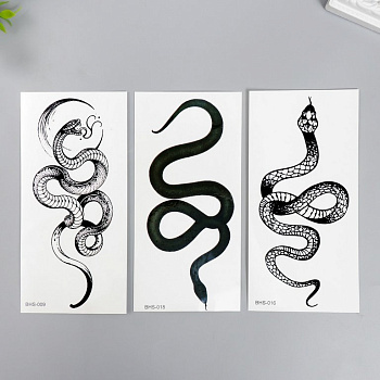 Наклейка-тату "Змея" МИКС 7*14 см