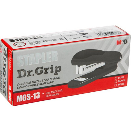 Степлер 24/6 до 20л металлический, MGS-13K ассорти