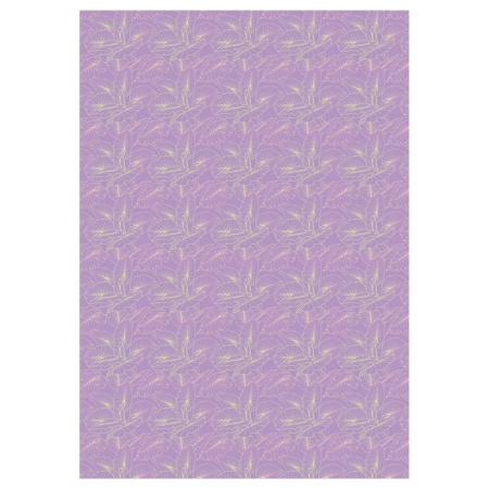 Бумага упаковочная 70*100см  в рулоне (ассорти) "Grace twigs" MESHU