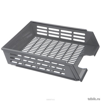 Лоток горизонтальный Стамм XXL с пазами серый