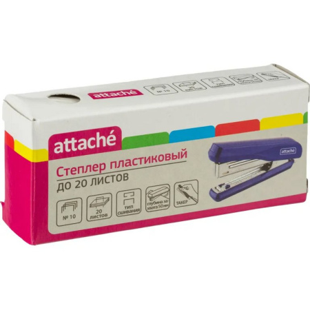 Степлер № 10 до 20л Attache белый с антистеплером