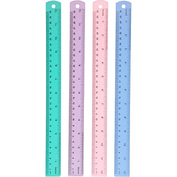 Линейка 30 см. метал. deVENTE "Pastel" с двусторонней шкалой, ассорти