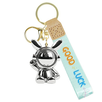 Брелок "Заяц" ассорти (металл и полимерные материалы)  4*5,5*2см