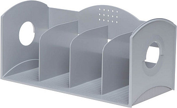 Лоток вертикальный 4-х секцион. монолит серый, Sysmax