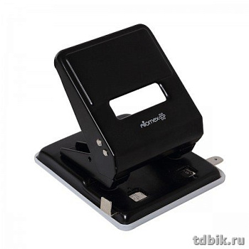 Дырокол до 45л метал. Attomex, с линейкой цв. черный