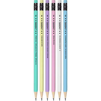 Набор карандашей ч/г  6 шт deVENTE. Lady Perfection (HB) с ластиком