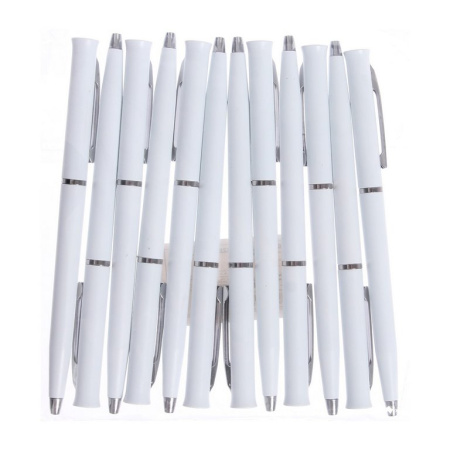 Ручка под логотип белый корпус Calligrata, поворотная