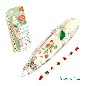 Корректирующая лента в диспен. с рисунком 6 мм х 4 м "Арбузики"