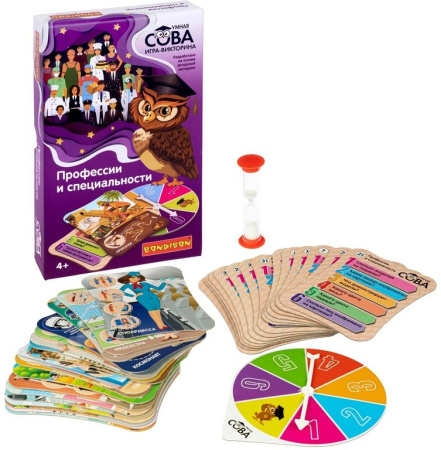 Игра настольная  Викторина .4+ "Профессии и специальности" Умная Сова Bondibon