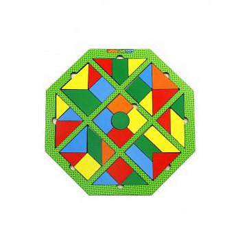 Головоломка из дерева "Калейдоскоп. Полянка" WOODLENDTOYS