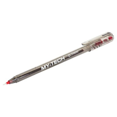 Ручка шариковая масляная PENSAN "My-Tech" 0,7мм красная (стерж.140мм, линия 0,35мм) игольч.