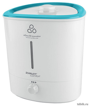 Увлажнитель воздуха Scarlett SC-AH986M12 Объем бака: 3,5 л,  20 Вт, аромаконтейнер, белый с голубым