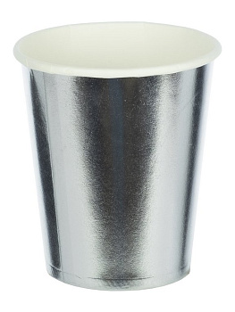 Стакан картонный 0,2 л. 6шт/уп "Серебро" 8,5см