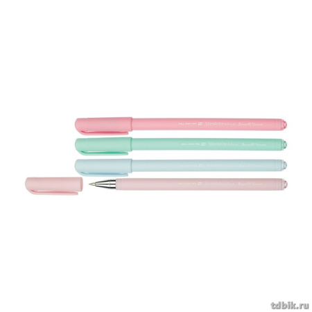 Ручка шариковая BV Slim Write "Zefir" прорезин. 0,5мм синяя (стерж.134мм, линия 0,3мм)