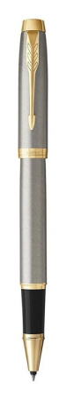 Набор подарочный Parker "IM Brushed Metal GT" (ручка шарик. 1мм и ручка-роллер 1мм, корп. серебро)