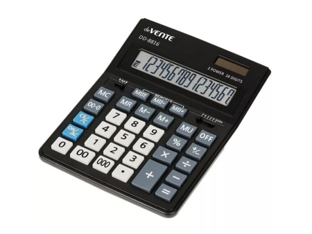 Калькулятор наст. deVENTE DD-8816 (16 разр., 2 питания 155x205x35 мм)