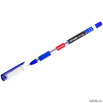 Ручка шариковая масляная Luxor Spark резин. упор 0,7мм синяя (линия 0,5мм) игольч.