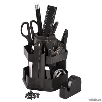 Набор настольный пластик 17 пред DOLCE COSTO "Офисный" черный (вращающийся)