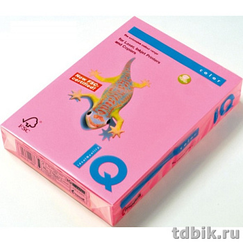 Бумага IQ neon 80 А4, 500 лист/уп, неон розовый
