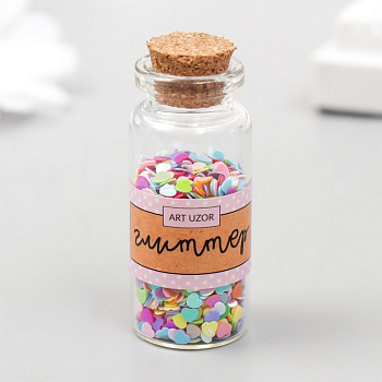 Декор из пластика "Баночка с сердечками" ART UZOR ассорти