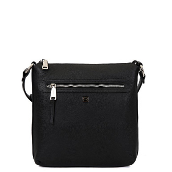 Сумка женская FABRETTI 26*8*25см, нат. кожа, черный