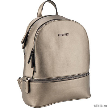 Рюкзак молодежный женский Kite 33*27*9,5см, 590гр., 8л., экокожа золотой металлик