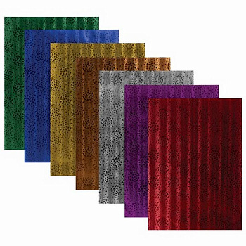 Набор цв. фольги А4  7 лист 7 цв. фактурная "Узор"