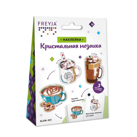 Алмазная мозаика Наклейки "Кофе" 6,5*9см  ФРЕЯ