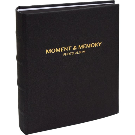 Фотоальбом 200 фото 10*15см deVENTE "Moment & Memory", иск. кожа, 50 л., черный