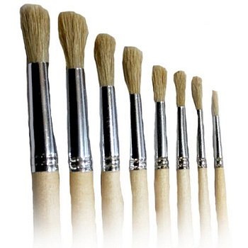 Кисть Щетина № 9 круглая оформительская ГРААЛЬ