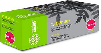 Картридж CACTUS (CS-TK5140Y) для KYOCERA Ecosys M6030cdn/M6530cdn, желтый, ресурс 5000 стр.
