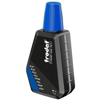 Краска штемпельная Trodat 28 мл синяя на водной основе