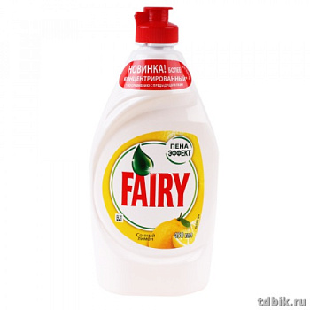 Жидкость д/мытья посуды Fairy Пена эффект  450 мл., лимон Жидкость д/мытья посуды Fairy Пена эффект  450 мл., лимон