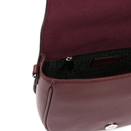 Сумка женская FABRETTI 20х16х6 см, нат. кожа, бордовый