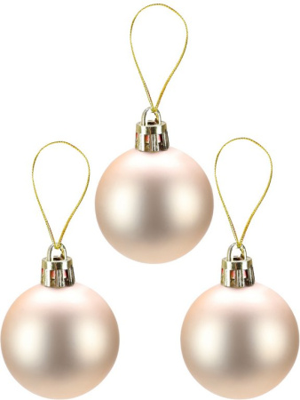 Набор шаров  цвет ассорти 40 мм 25 шт "Новогоднее настроение" (красный/золотой)